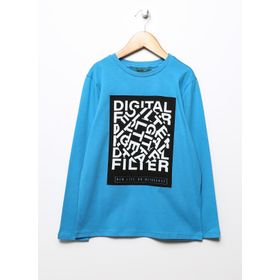 Funky Rocks DF-20 Mavi Baskılı Erkek Çocuk T-Shirt