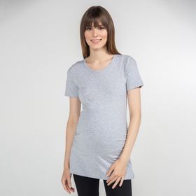 Funna Baby Mamma 7625 Carina Gri Hamile T-shirt