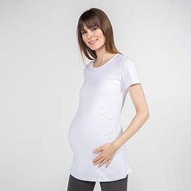 Funna Baby Mamma Carina Beyaz Hamile T-shirt