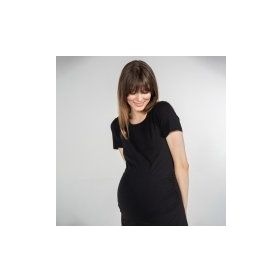 Funna Baby Mamma Carina Siyah Hamile T-shirt