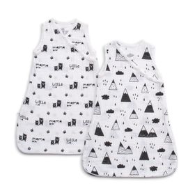 Funna Baby Mountains Siyah 50 cm 2'li Bebek Uyku Tulumu Seti