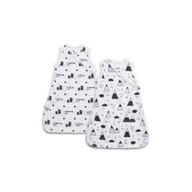 Funna Baby Mountains Siyah 50 cm 2'li Bebek Uyku Tulumu Seti
