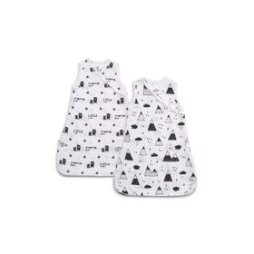 Funna Baby Mountains Siyah 50 cm 2'li Bebek Uyku Tulumu Seti
