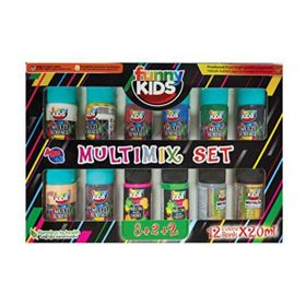 Funny Kids 05686 Multimix 12 Renk 20 ml Akrilik Boya Set