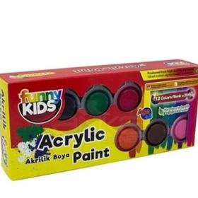 Funny Kids 12 Renk 12x25 ml Akrilik Boya