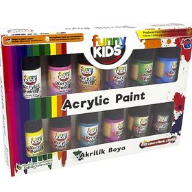 Funny Kids 20 Ml 12 Renk Akrilik Boya