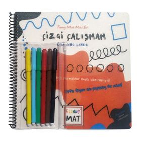 Funny Mat Çizgi Çalışmam Kalemli Mini Set - Akademi Çocuk