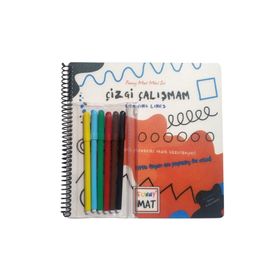 Funny Mat Çizgi Çalışmam Kalemli Mini Set - Akademi Çocuk