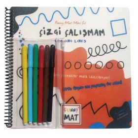 Funny Mat Çizgi Çalışmam Kalemli Mini Set - Akademi Çocuk