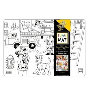 Funny Mat İtfaiyeler 33.5x48 cm Boyanabilir Aktivite Örtüsü