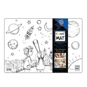 Funny Mat Uzay Araştırmacıları 33.5x48 cm Boyanabilir Aktivite Örtüsü