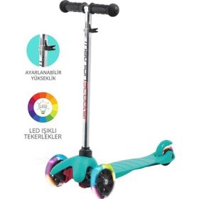 Furkan Cool Wheels Led Işıklı 3 Tekerlekli Yükseklik Ayarlı Çocuk Scooter