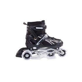 Furkan Toys F-Sports Ayarlabilir 2+2 Işıklı Metal Siyah Alıştırma Pateni