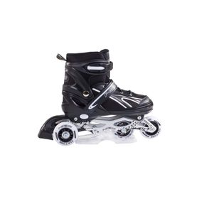 Furkan Toys F-Sports Ayarlabilir 2+2 Işıklı Metal Siyah Alıştırma Pateni