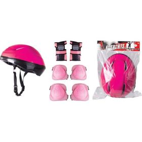 Furkan Toys F-Sports Pembe Kask Dizlik Dirseklik Koruyucu Set