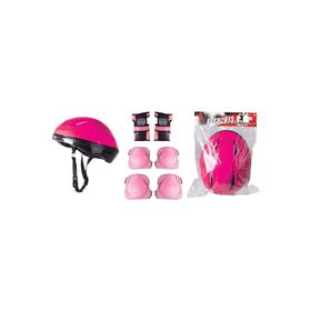 Furkan Toys F-Sports Pembe Kask Dizlik Dirseklik Koruyucu Set