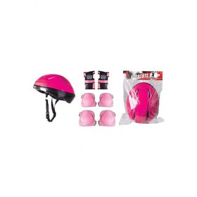 Furkan Toys F-Sports Pembe Kask Dizlik Dirseklik Koruyucu Set