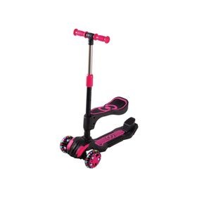 Furkan Toys FR59564 Cool Wheels Led Işıklı Oturaklı Pembe Combo Scooter