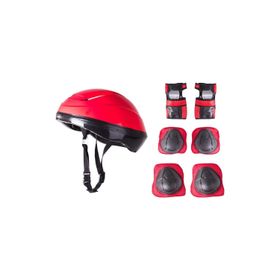 Furkan Toys Kırmızı F-Sports Kask Dizlik Dirseklik Koruyucu Set