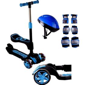 Furkan Toys Mavi Cool Wheels Combo Oturaklı Scooter