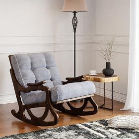 Furmet Modüler Ceviz Gri Cozy Sallanan Sandalye ve TV Koltuğu