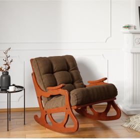Furmet Modüler Meşe Kahverengi Cozy Sallanan Sandalye ve TV Koltuğu