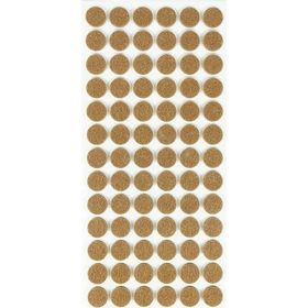 Furndiy 15 mm Kahverengi 78 Parça Kendinden Yapışkanlı Yuvarlak Keçe