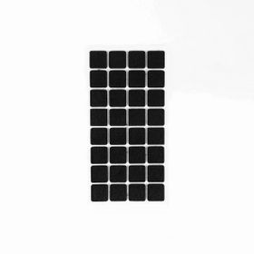 Furndiy 25x25 mm Siyah 32 Parça Kendinden Yapışkanlı Kare Keçe