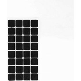 Furndiy 25x25 mm Siyah 32 Parça Kendinden Yapışkanlı Kare Keçe