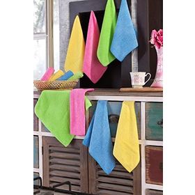 Fushia 6 Adet Magic Towel Microfiber Havlu Seti