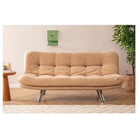 Futon Pafu Hippo Krem Yataklı Üçlü Koltuk