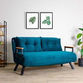 Futon Petrol Pafu Sando İkili Katlanır Pedli Yataklı Koltuk