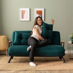 Futon Petrol Pafu Sando İkili Katlanır Pedli Yataklı Koltuk