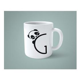 G Harfi Panda Alfabe Baskılı Kupa