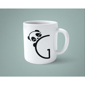 G Harfi Panda Alfabe Baskılı Kupa