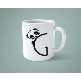 G Harfi Panda Alfabe Baskılı Kupa