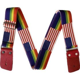 G-Strap Stars-Stripes Deri Uçlu Ukulele ve Gitar Askısı