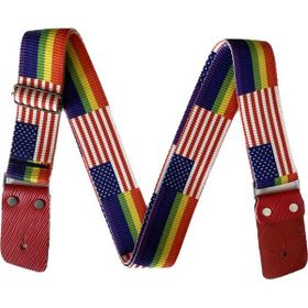 G-Strap Stars-Stripes Deri Uçlu Ukulele ve Gitar Askısı