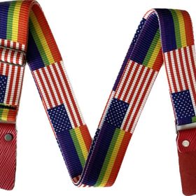 G-Strap Stars-Stripes Deri Uçlu Ukulele ve Gitar Askısı