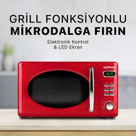 G3Ferrari G10155 Sapormio Vintage Kırmızı Mikrodalga Fırın