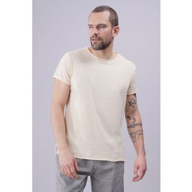 Gabria Bisiklet Yaka Yan Yırtmaçlı T-shirt