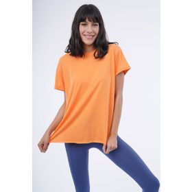 Gabria Bisiklet Yaka Yan Yırtmaçlı T-shirt