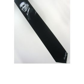 Gaffy AK-03 Atatürk Ve İmza Desenli Dokuma Siyah Kravat