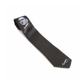 Gaffy AK-03 Atatürk Ve İmza Desenli Dokuma Siyah Kravat