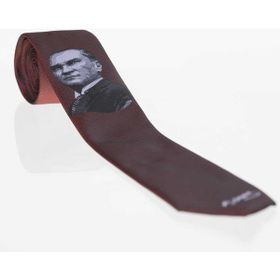 Gaffy AK-26 Bordo Atatük İmza Desenli Kravat