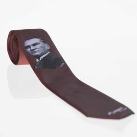 Gaffy AK-26 Bordo Atatük İmza Desenli Kravat