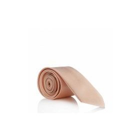 Gaffy SS-38 Pudra Slim Fit Düz Renk Mendilli Saten Kravat