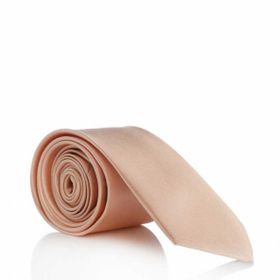 Gaffy SS-38 Pudra Slim Fit Düz Renk Mendilli Saten Kravat