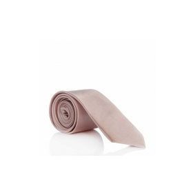 Gaffy SS-39 Pudra Pembe Slim Fit Düz Renk Mendilli Saten Kravat