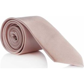 Gaffy SS-39 Pudra Pembe Slim Fit Düz Renk Mendilli Saten Kravat